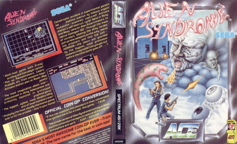 Alien Syndrome box art for ZX Spectrum